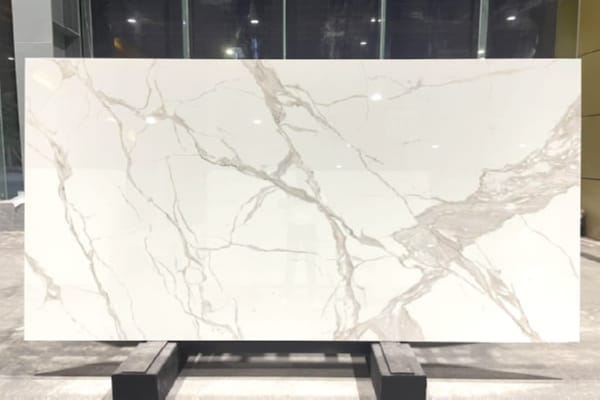 Calacatta Gold Nano Stone Slab with Elegant Veins