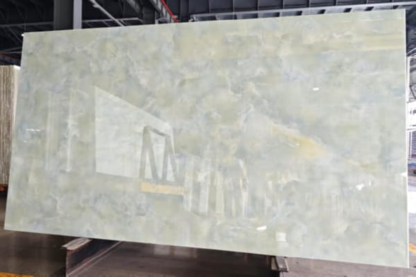 Mist Green Nano Stone Slab | Cloudy Marble Look Surface