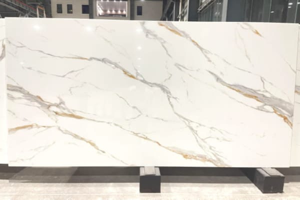 Calacatta Gold Vein Nano Stone Slab – Luxury Marble Look