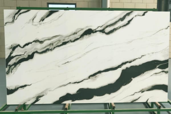 Panda White Nano Stone Slab – Bold Black & White Marble-Look Surface