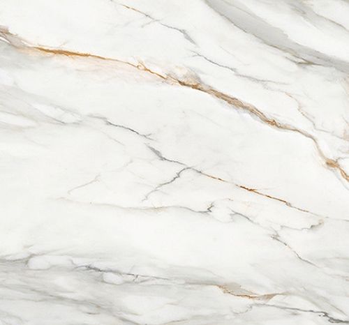 Elegant White Marble-Look Quartz Slabs for Refined Interiors