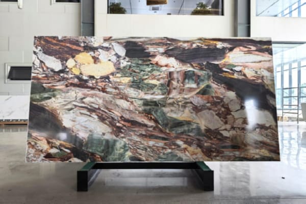 Exotic Multi-Color Nano Stone Slab with Marble Look