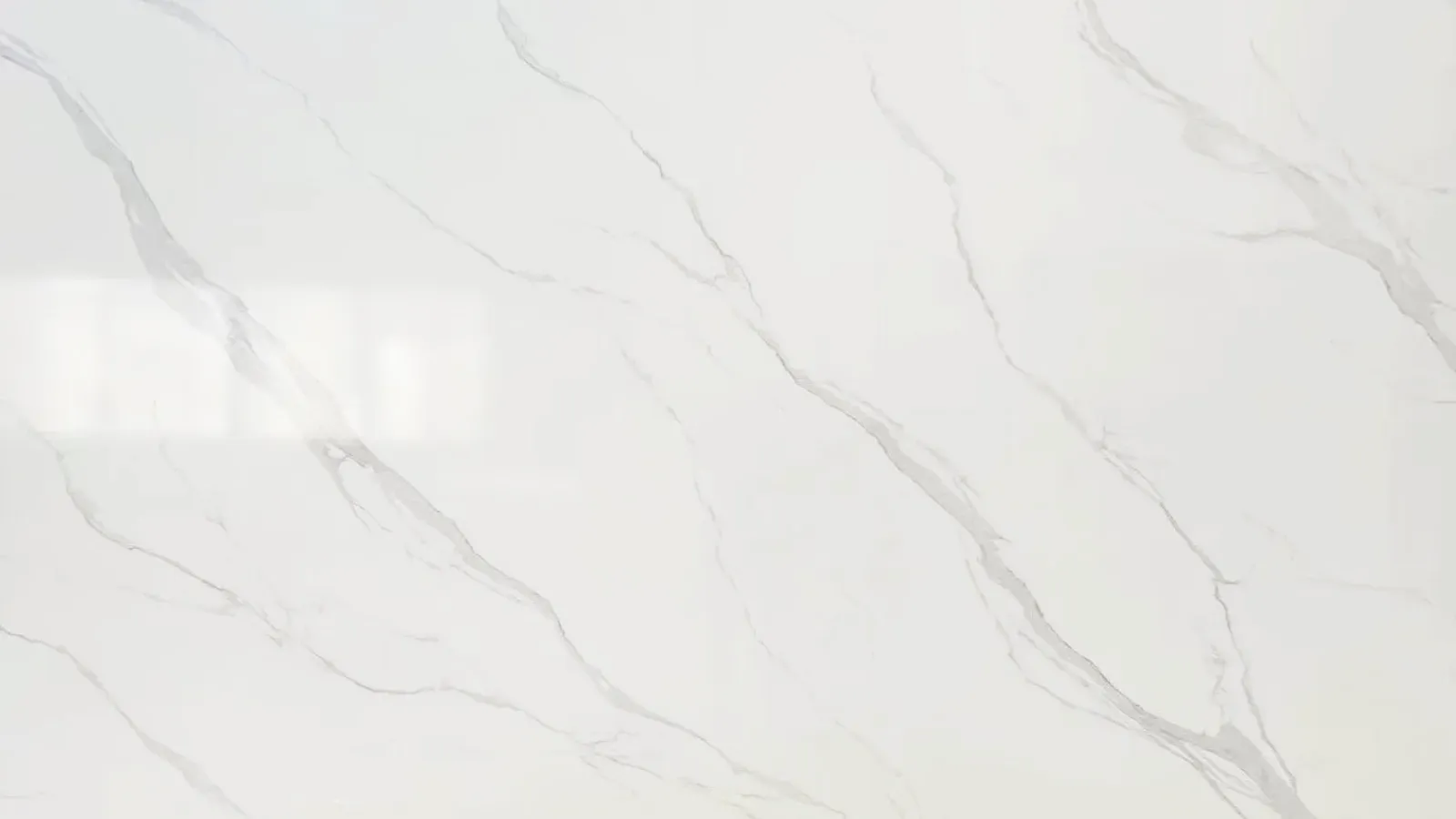 Artificial Stone Slab with Grey Veins | Elegant Engineered Quartz Panel