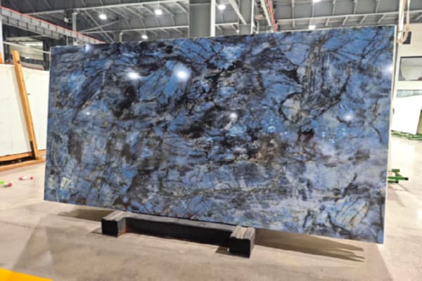 Blue Galaxy Nano Stone Slab – Luxury Polished Surface for Countertops & Interiors