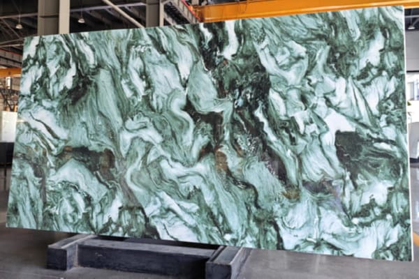 Emerald Green Nano Stone Slab – Gemstone-Inspired Luxury Surface for Interiors