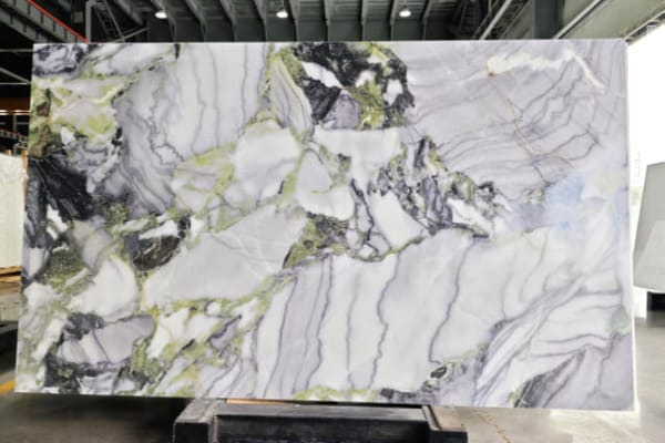 Nano Green Veined Marble-Look Slab | Engineered Stone for Commercial & Residential Projects