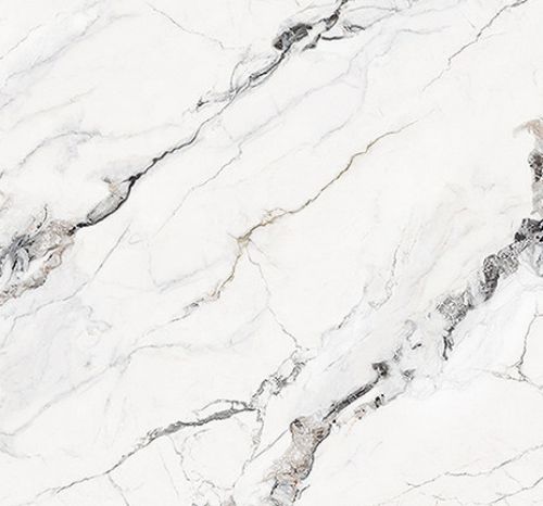 Snow Frost Quartz Stone Slabs - Modern Diagonal Veined Pattern