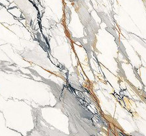Calacatta Style Quartz Stone | Grey Vein Quartz Stone Slab for Kitchen Countertops