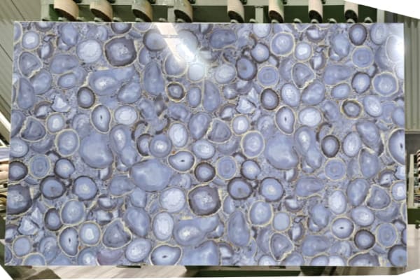 Blue Agate Nano Stone Slab | Semi-Precious Gem Look Surface