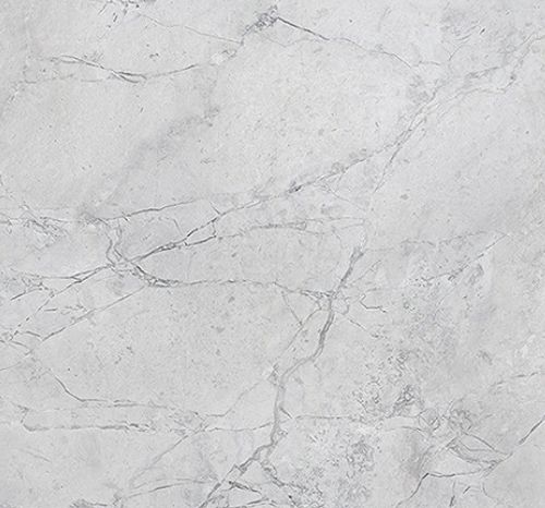 Carrara Style Light Grey Marble-Look Quartz Stone Slab with Delicate Veining