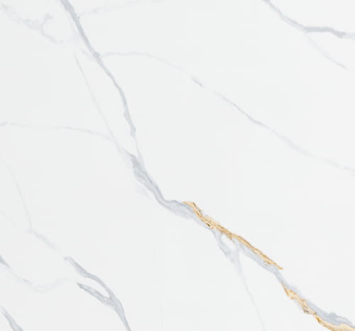 Quartz Stone Slab KSV6090 | Calacatta Classique Quartz Slab with Grey-Gold Veins