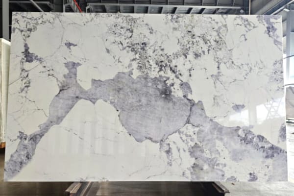 Ink Vein Nano Stone Slab | Abstract Gray-Purple Marble Look