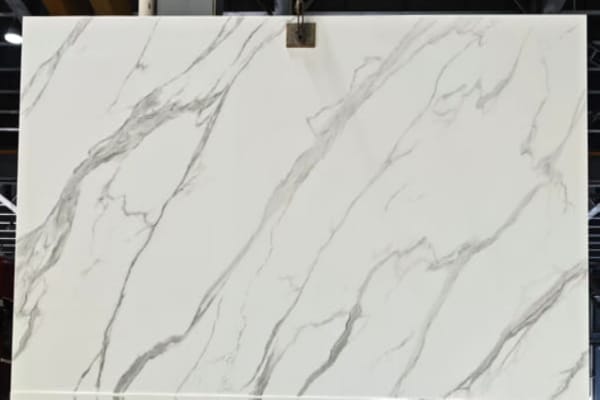 Statuario White Nano Stone Slab | Elegant Marble Look