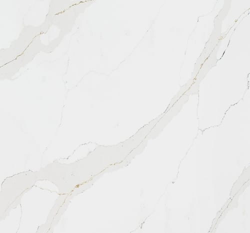 Quartz Stone Tiles KSV6012 | Calacatta Soft Vein Quartz Slab for Modern Interiors
