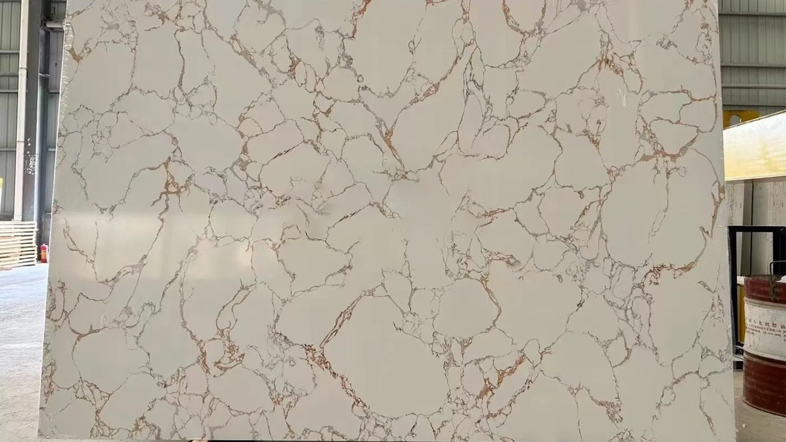 Classic European Artifical Stone | Marble Vein Quartz Stone Slab for Kitchen Island & Wall Panel