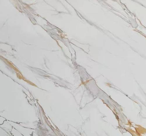 Marble Style Quartz Stone | Light Grey Vein Quartz Stone Slab for Kitchen Countertops