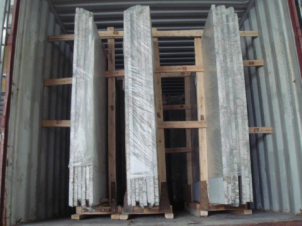 Stone Slabs Loading into Shipping Container